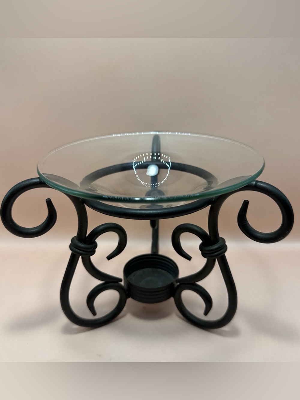 PartyLite Tea Light ANTIQUE BRASS Aroma Melts Warmer P8016 Candle Glass Holder